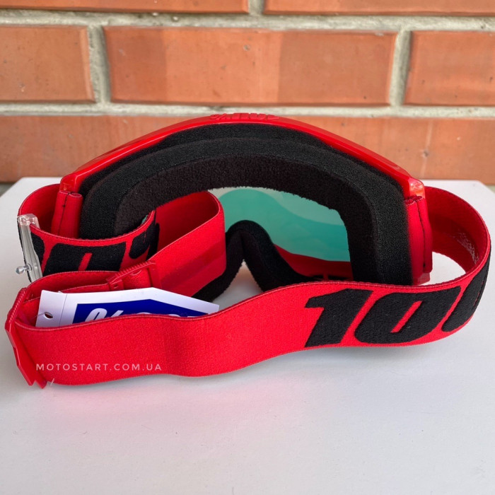Мото окуляри 100% STRATA 2 Goggle Red - Mirror Red Lens