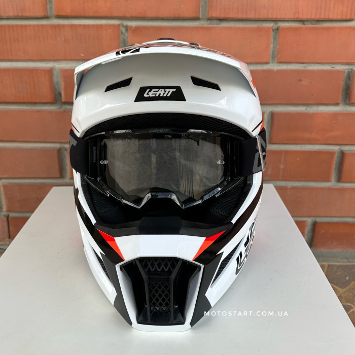 Шолом LEATT Moto 3.5 Helmet + Goggle [White]