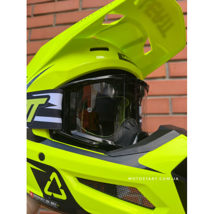 Шолом LEATT Moto 3.5 Helmet + Goggle [Neon Yellow]