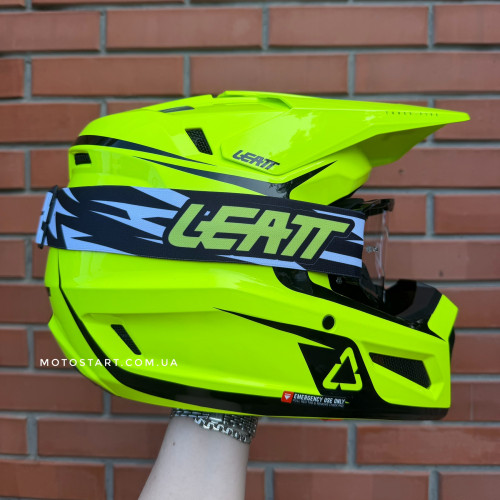 Шолом LEATT Moto 3.5 Helmet + Goggle [Neon Yellow]