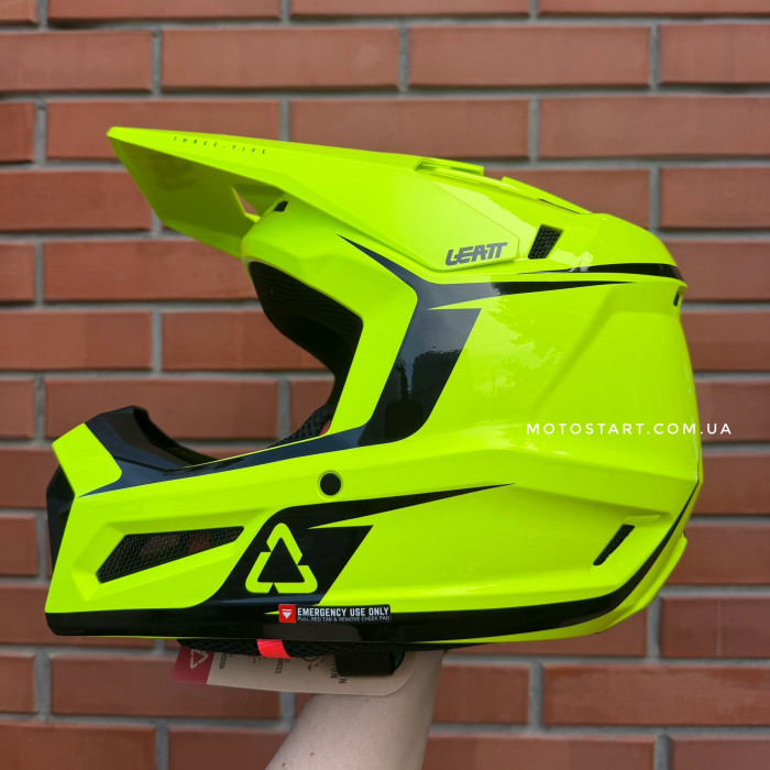 Шолом LEATT Moto 3.5 Helmet + Goggle [Neon Yellow]