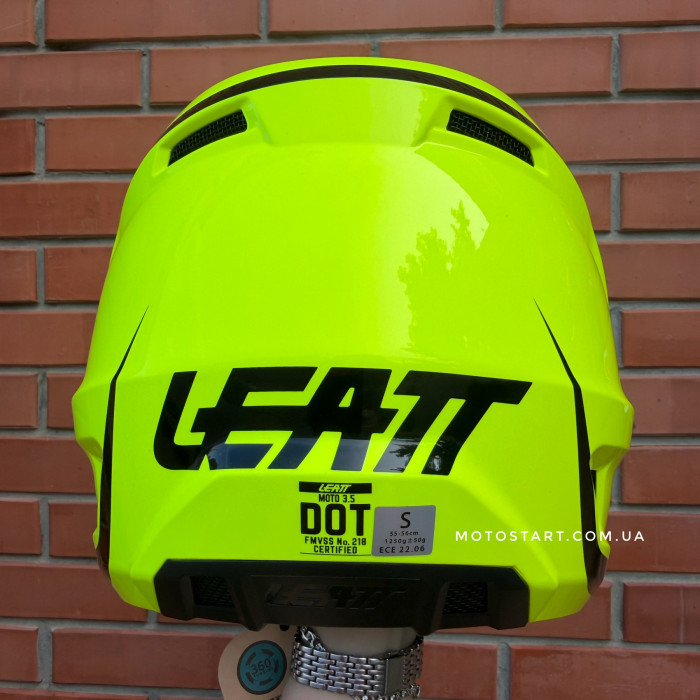 Шолом LEATT Moto 3.5 Helmet + Goggle [Neon Yellow]