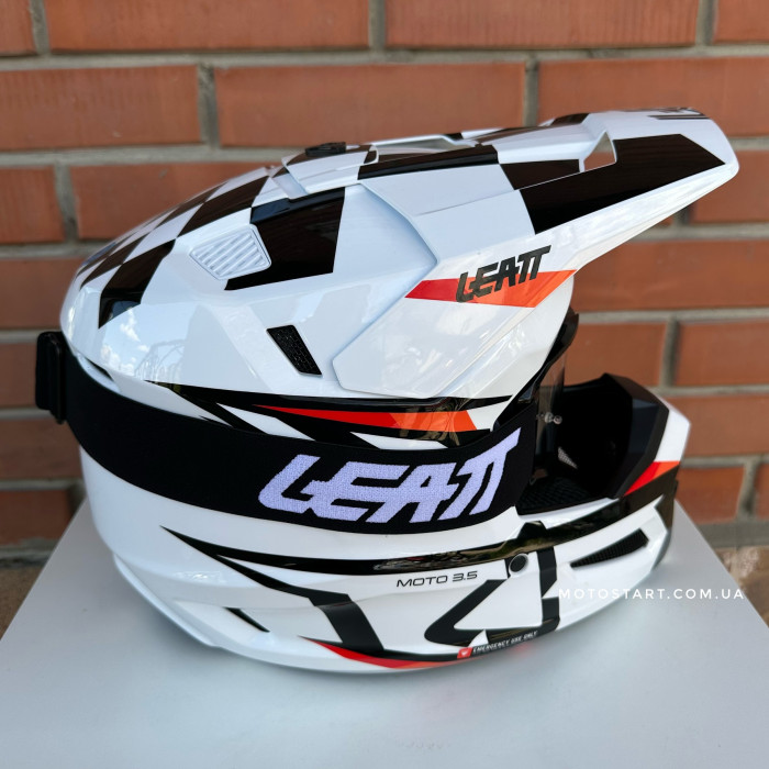 Шолом LEATT Moto 3.5 JR Helmet + Goggle [White]