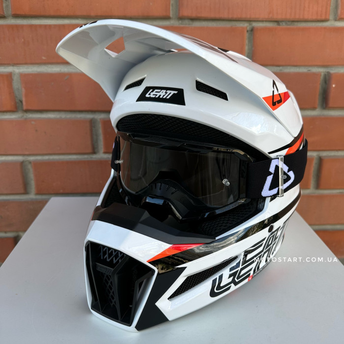 Шолом LEATT Moto 3.5 JR Helmet + Goggle [White]