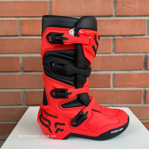Мотоботи FOX COMP Youth Boot [Flo Red] підліткові