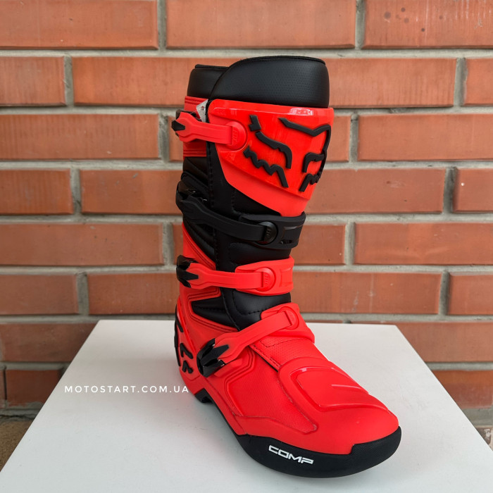Мотоботи FOX COMP Youth Boot [Flo Red] підліткові
