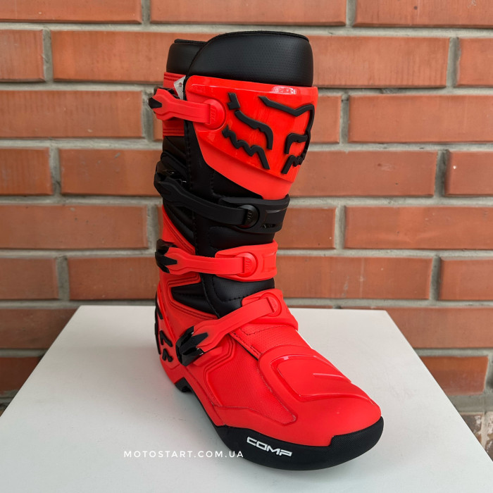 Мотоботи FOX COMP Youth Boot [Flo Red] підліткові