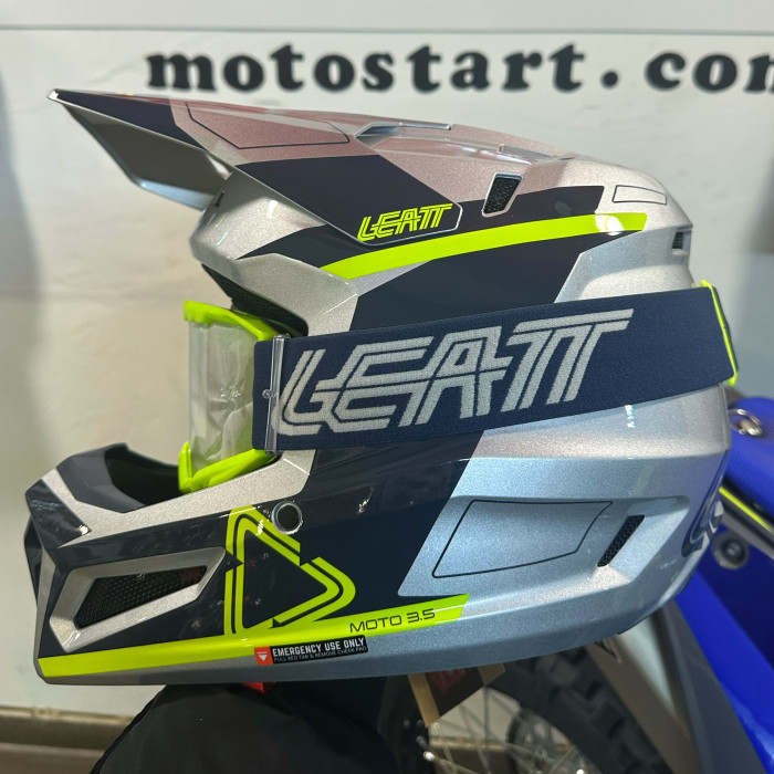 Шолом LEATT Helmet Moto 3.5 + Goggle (Steel)