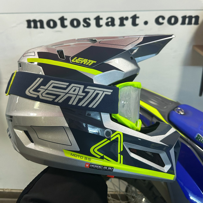Шолом LEATT Helmet Moto 3.5 + Goggle (Steel)