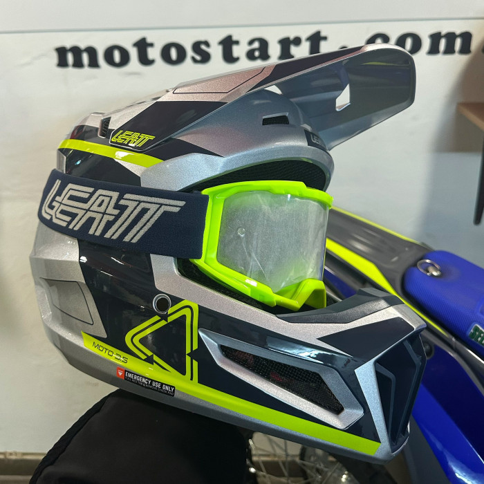 Шолом LEATT Helmet Moto 3.5 + Goggle (Steel)