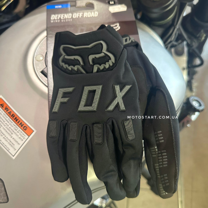 Рукавиці FOX водостійкі DEFEND WIND GLOVE (Black)