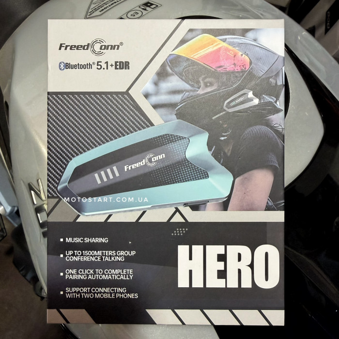 Мотогарнітура шолома FreedConn Hero V2 одиночний комплект