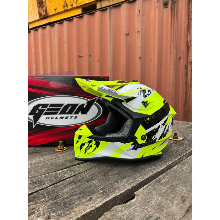 Шолом GEON 633 MX Кросс BLACK/FLUO-YELLOW