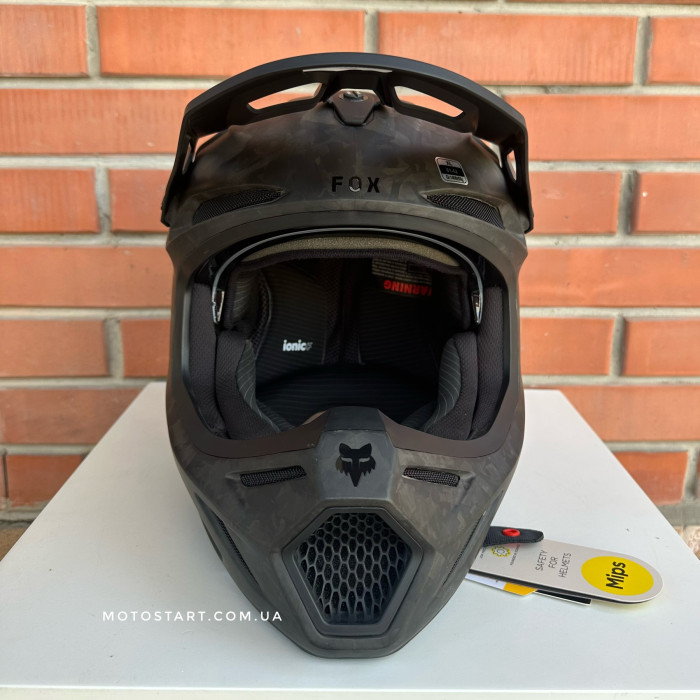 Шолом FOX V3 RS CARBON SOLID HELMET [Matte Black]