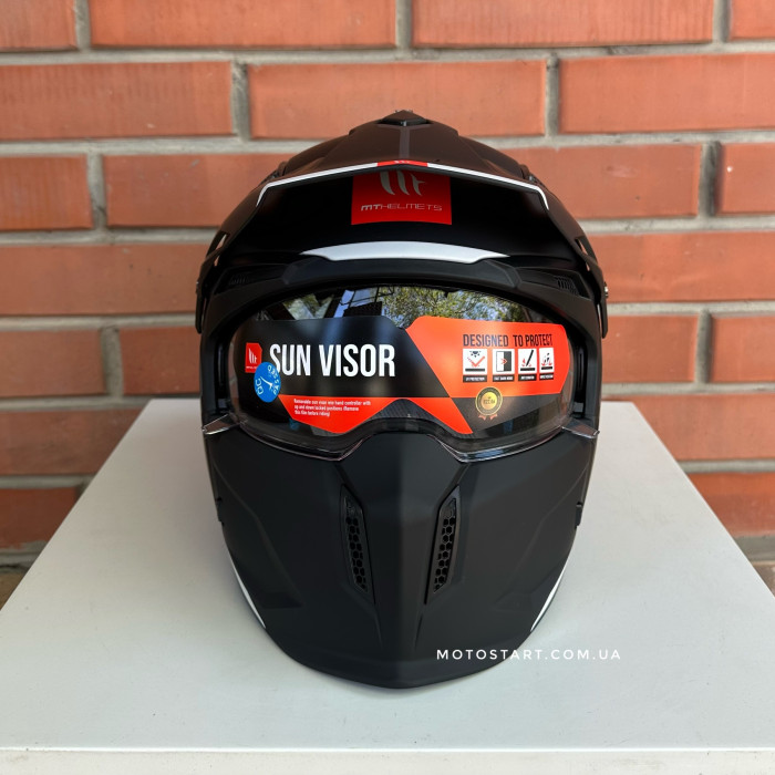 Мотошолом MT Streetfighter SV S матовий чорний
