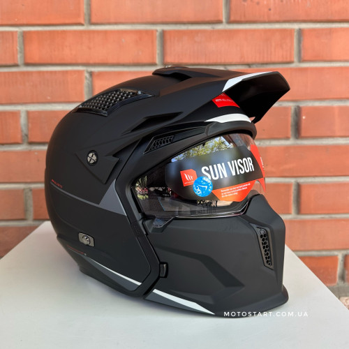 Мотошолом MT Streetfighter SV S матовий чорний