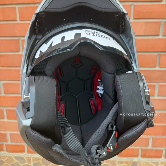 Шолом MT Genesis R SV Сheeky C3 сірий/жовтий