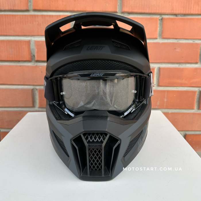 Шолом LEATT Helmet Moto 3.5 + Goggle (Stealth)