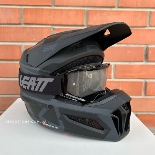 Шолом LEATT Helmet Moto 3.5 + Goggle (Stealth)