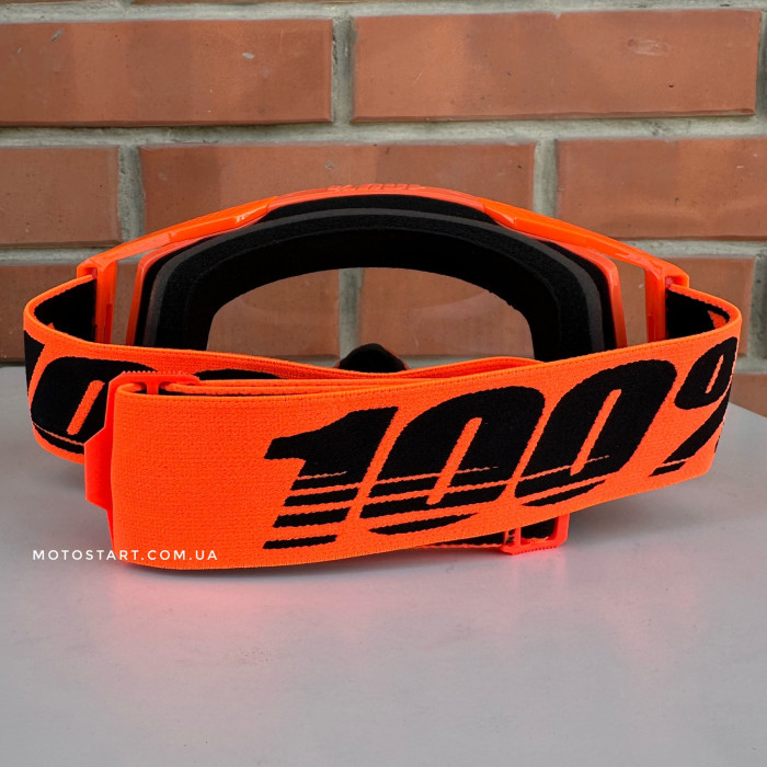 Мото окуляри 100% Racecraft 2 Goggle Neon Orange - Clear Lens