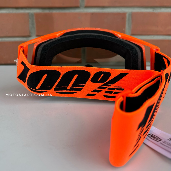 Мото окуляри 100% Racecraft 2 Goggle Neon Orange - Mirror Silver Lens
