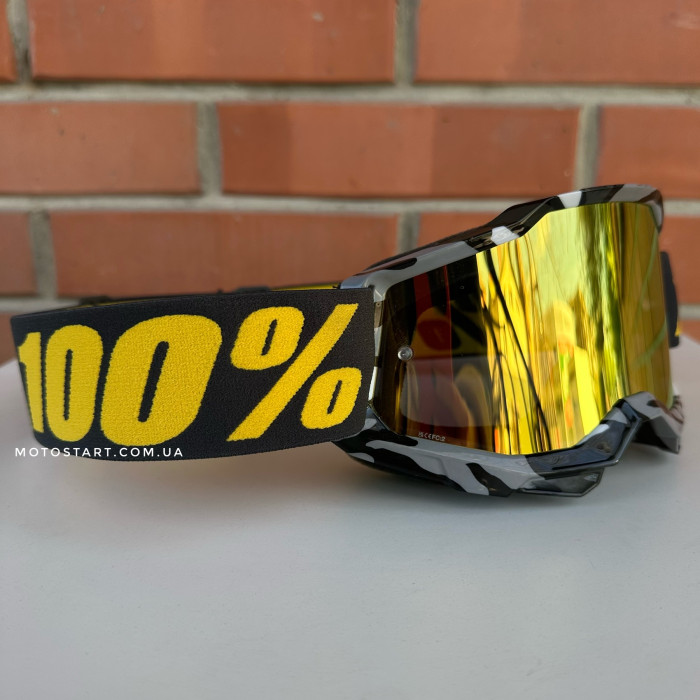 Мото окуляри 100% ACCURI 2 Goggle Ambush - Mirror Gold Lens