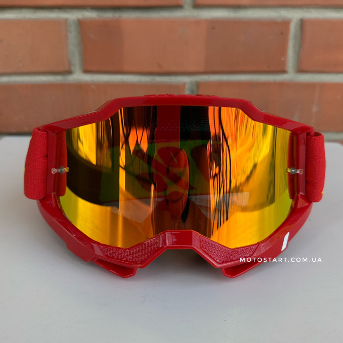 Окуляри 100% ACCURI 2 Goggle Red - Mirror Red Lens