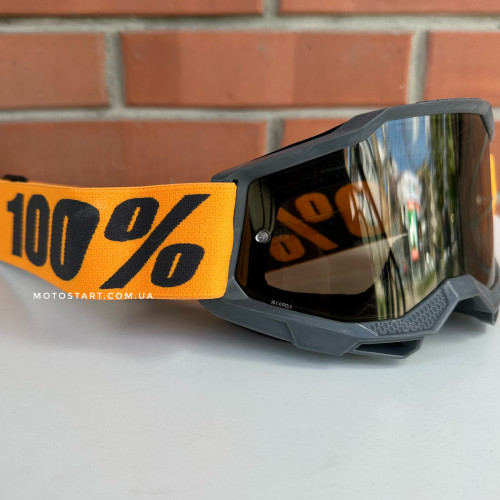 Мото окуляри 100% ACCURI 2 SAND Goggle Orange - Smoke Lens