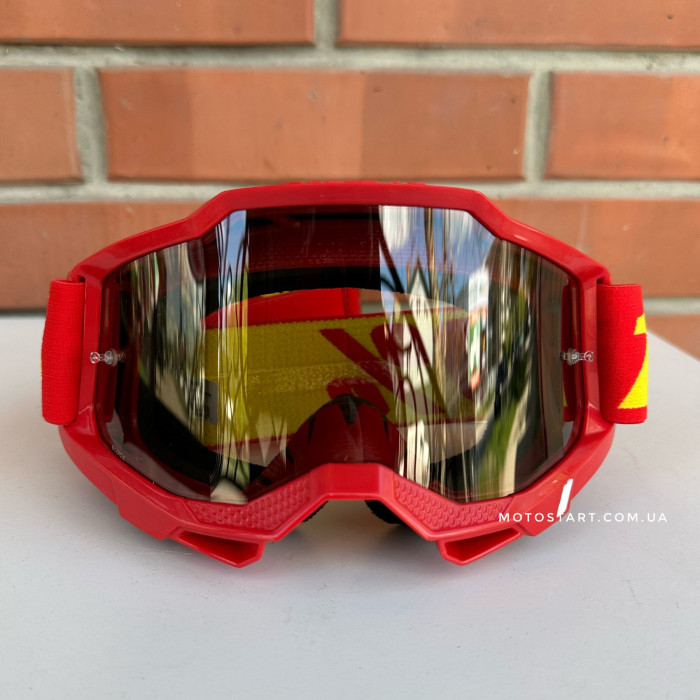 Мото окуляри 100% ACCURI 2 SAND Goggle Red - Smoke Lens