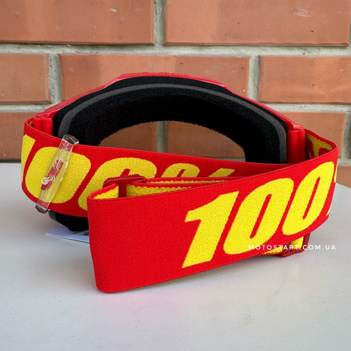 Мото окуляри 100% ACCURI 2 SAND Goggle Red - Smoke Lens