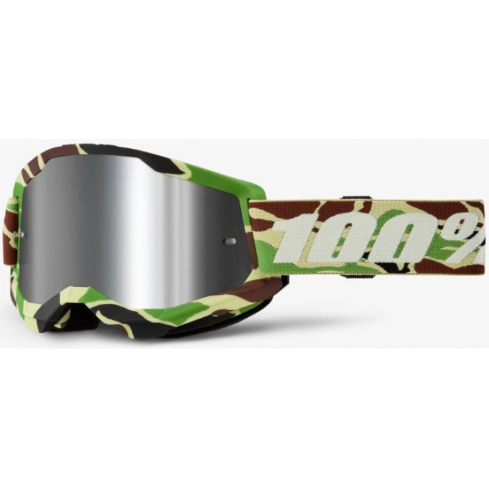 Мото окуляри 100% STRATA 2 Goggle War Camo - Mirror Silver Lens