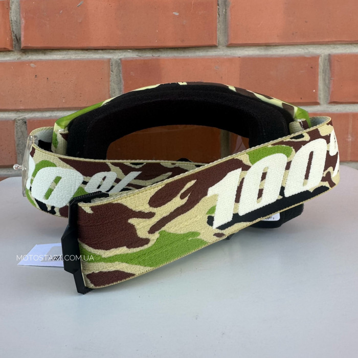 Мото окуляри 100% STRATA 2 Goggle War Camo - Mirror Silver Lens