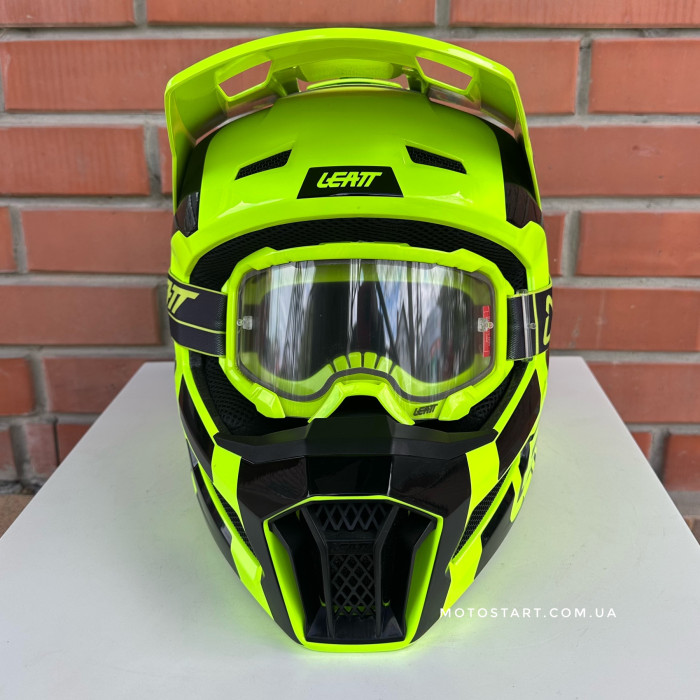 Шолом LEATT Helmet Moto 3.5 + Goggle (Citrus)