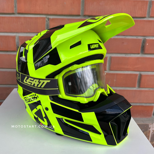 Шолом LEATT Helmet Moto 3.5 + Goggle (Citrus)