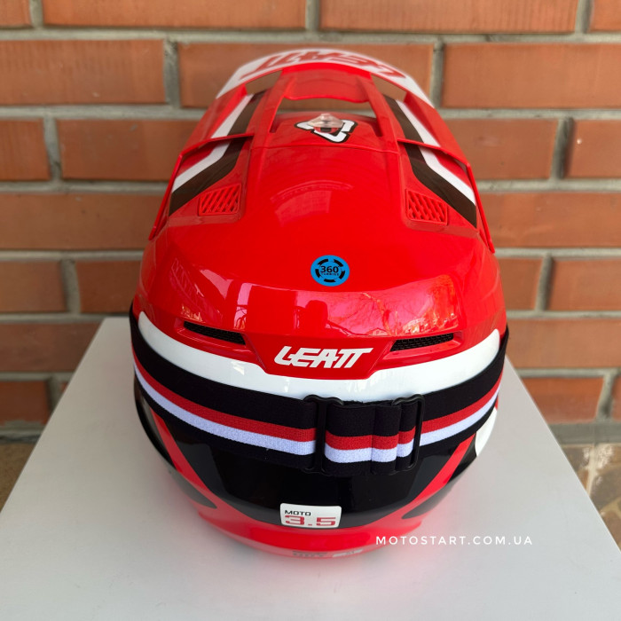 Шолом LEATT Helmet Moto 3.5 + Goggle (Red and black)