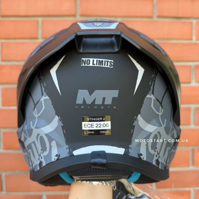 Шолом MT Stinger 2 Tagger B2 матовий чорний/cірий