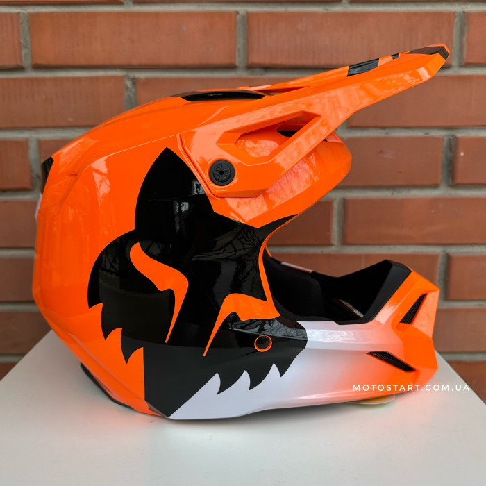 Шолом FOX V1 Helmet - SHIELD [Flo Orange]