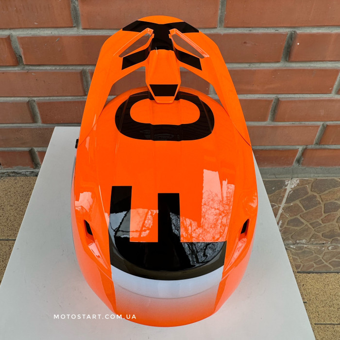 Шолом FOX V1 Helmet - SHIELD [Flo Orange]