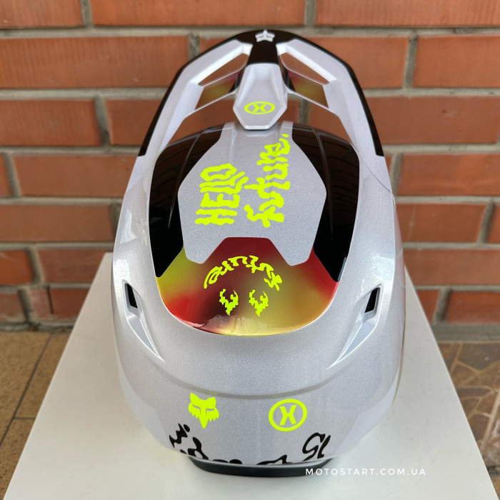 Шолом FOX V1 HELMET - HELLO FUTURE [White]