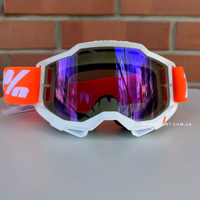 Мото окуляри 100% ACCURI 2 Goggle Sevastopol - Mirror Blue Lens