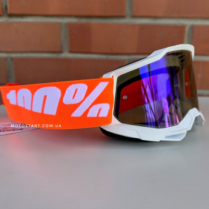 Мото окуляри 100% ACCURI 2 Goggle Sevastopol - Mirror Blue Lens