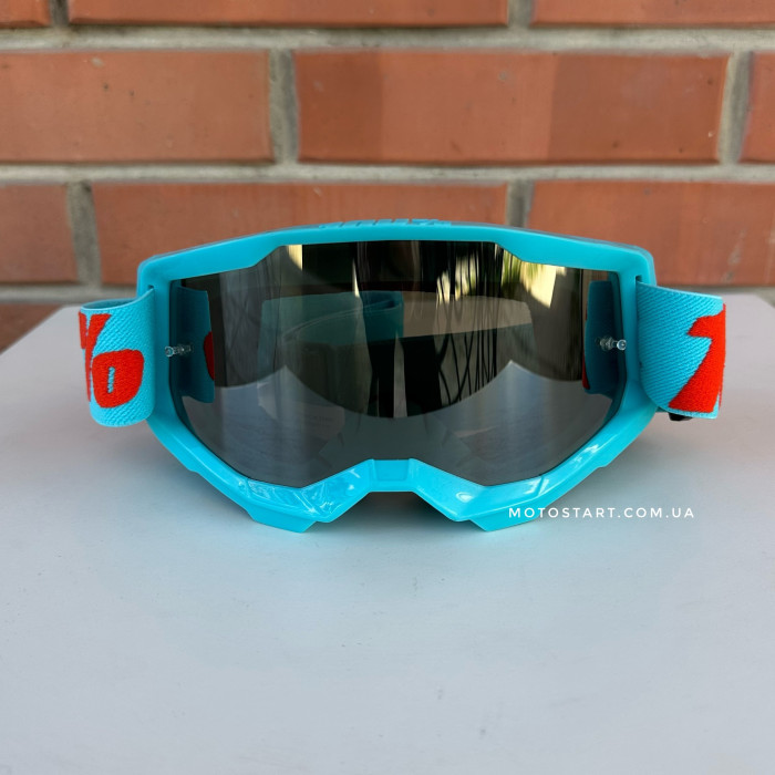 Мото окуляри 100% STRATA 2 Goggle Summit - Mirror Silver Lens