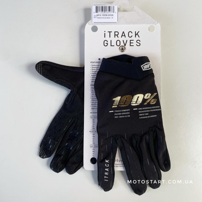 Рукавиці Ride 100% iTRACK Glove чорні