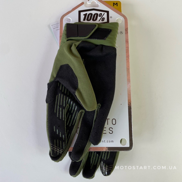 Рукавиці Ride 100% COGNITO Smart Shock Glove зелені