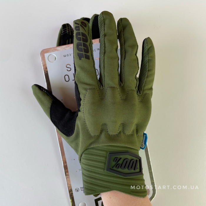 Рукавиці Ride 100% COGNITO Smart Shock Glove зелені