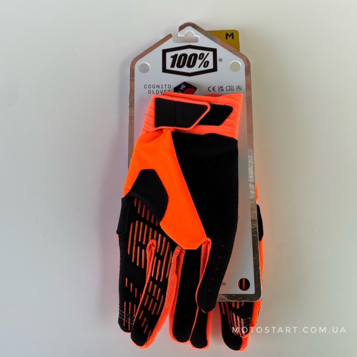Рукавиці Ride 100% COGNITO Smart Shock Glove оранжеві