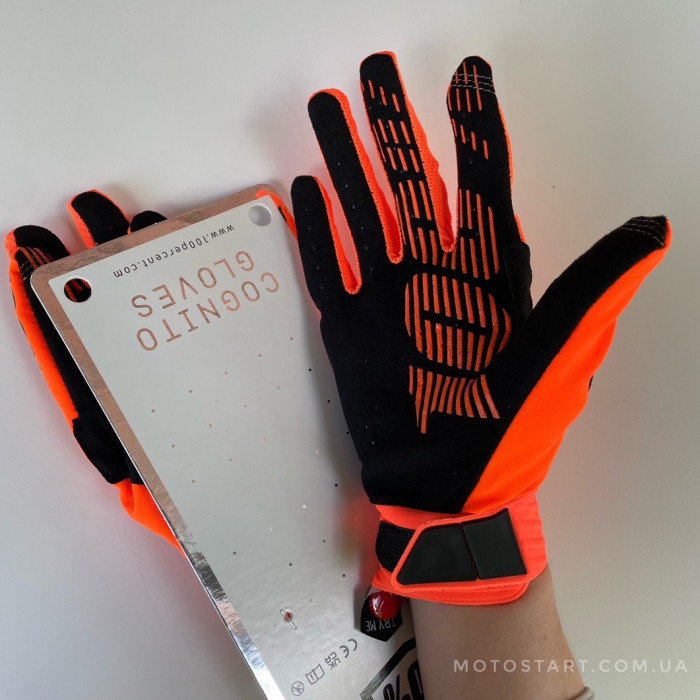 Рукавиці Ride 100% COGNITO Smart Shock Glove оранжеві