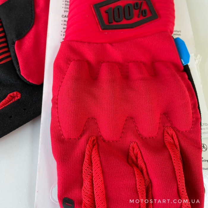 Рукавиці Ride 100% COGNITO Smart Shock Glove червоні