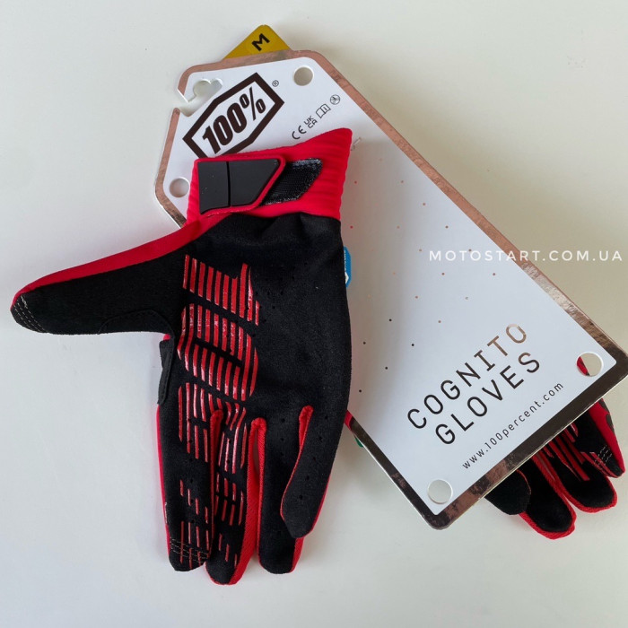 Рукавиці Ride 100% COGNITO Smart Shock Glove червоні