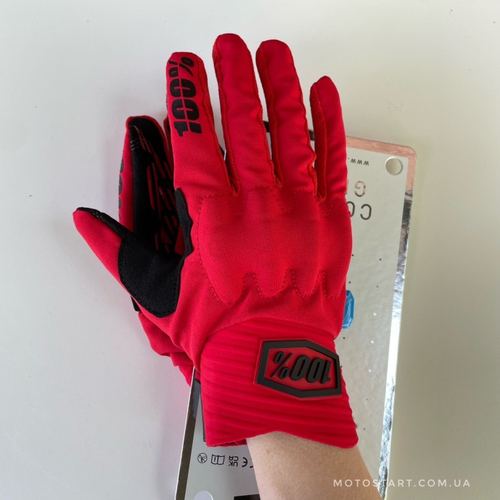 Рукавиці Ride 100% COGNITO Smart Shock Glove червоні